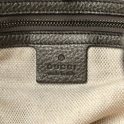 Gucci Metallic Pebbled Calfskin Large Soho Chain Shoulder Bag Sasso 7 of 12