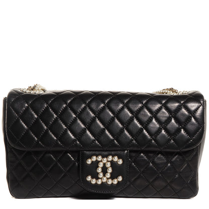 Chanel Lambskin Medium Westminster Pearl Flap Black 1 of 7