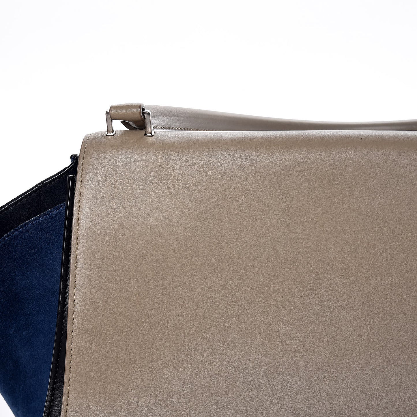 Smooth Calfskin Suede Large Tri-Color Trapeze Dune