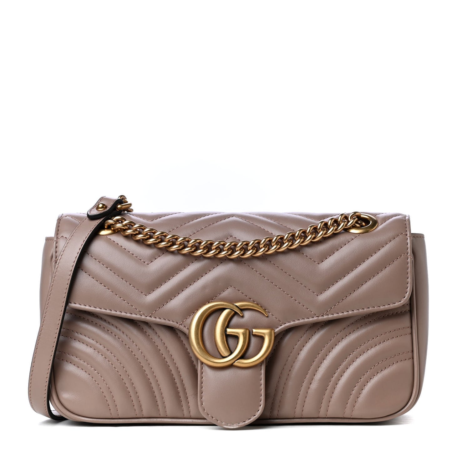 Calfskin Matelasse Small GG Marmont Shoulder Bag Porcelain Rose