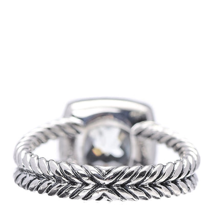 David Yurman Sterling Silver Diamond Prasiolite 7mm Petite Albion Ring 51 5.75 4 of 6