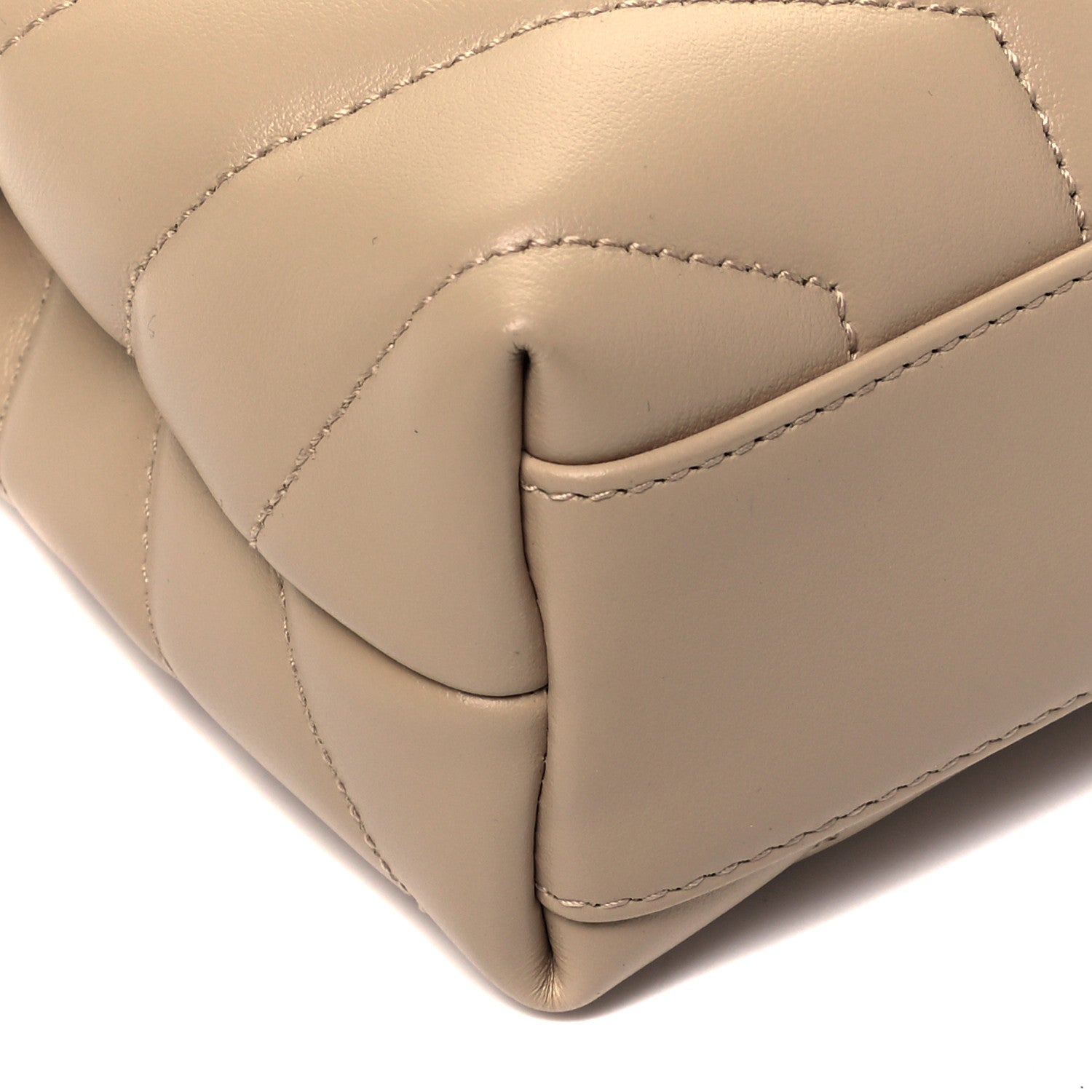 Saint Laurent Calfskin Y Quilted Monogram Toy Loulou Crossbody Bag Dark Beige 8 of 9