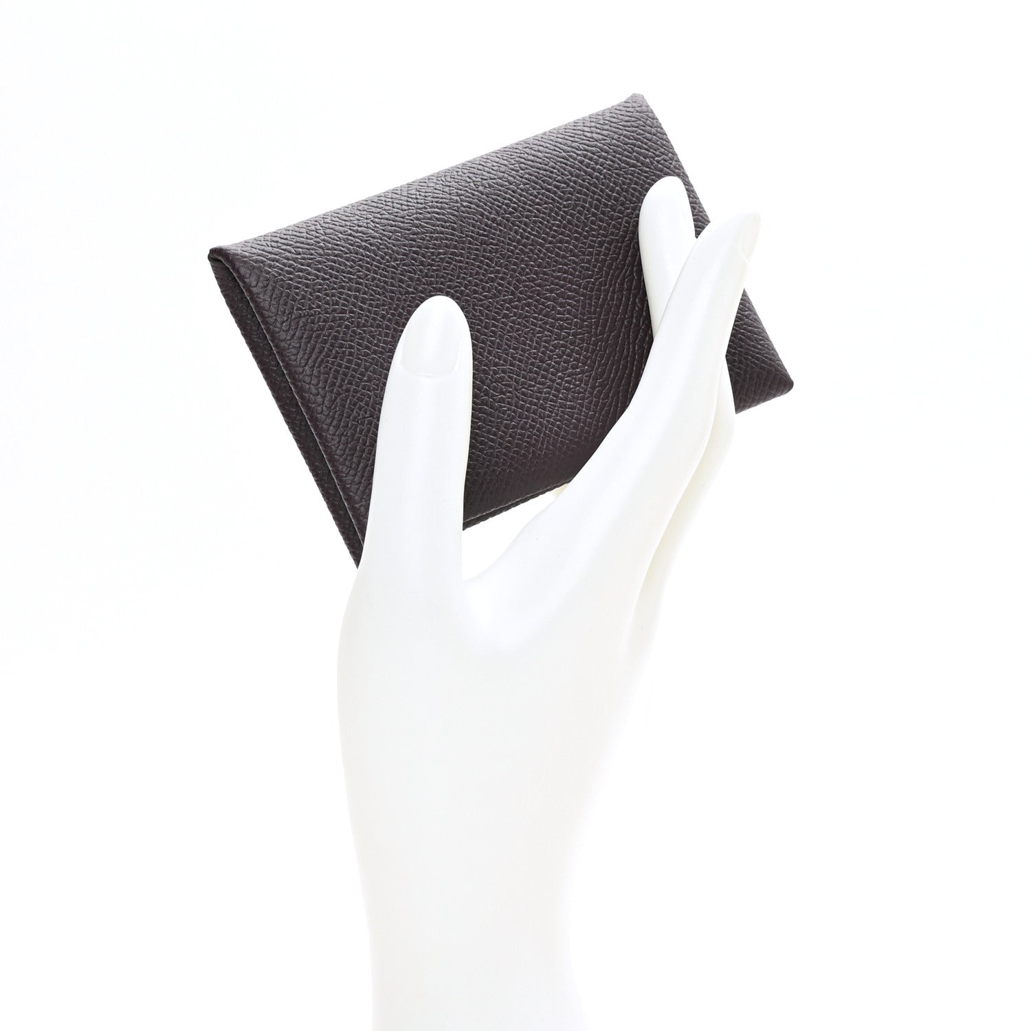 Hermes Epsom Calvi Card Case Raisin 2 of 8