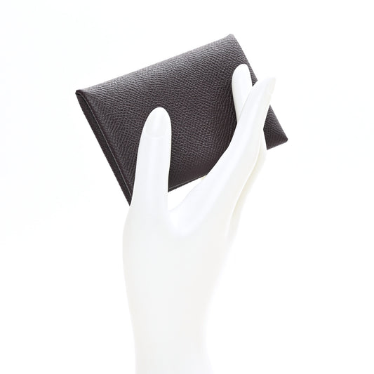 Epsom Calvi Card Case Raisin