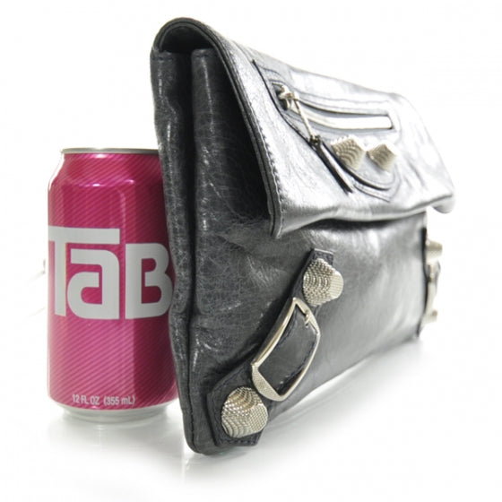 Agneau Giant Envelope Clutch Anthracite GSH