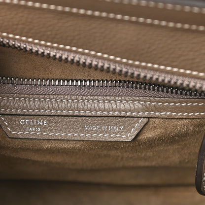 Celine Drummed Calfskin Micro Luggage Souris 7 of 12