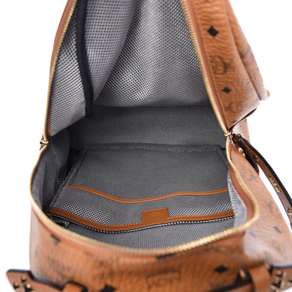 MCM Visetos Medium Stark Backpack Cognac 5 of 9