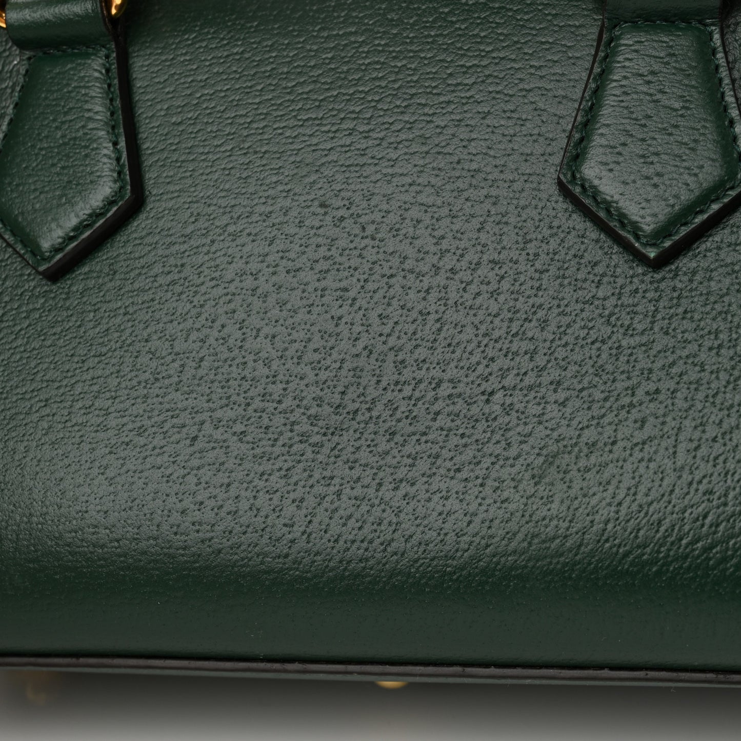 Textured Dollar Calfskin Mini Diana Tote Bag Vintage Green Pink