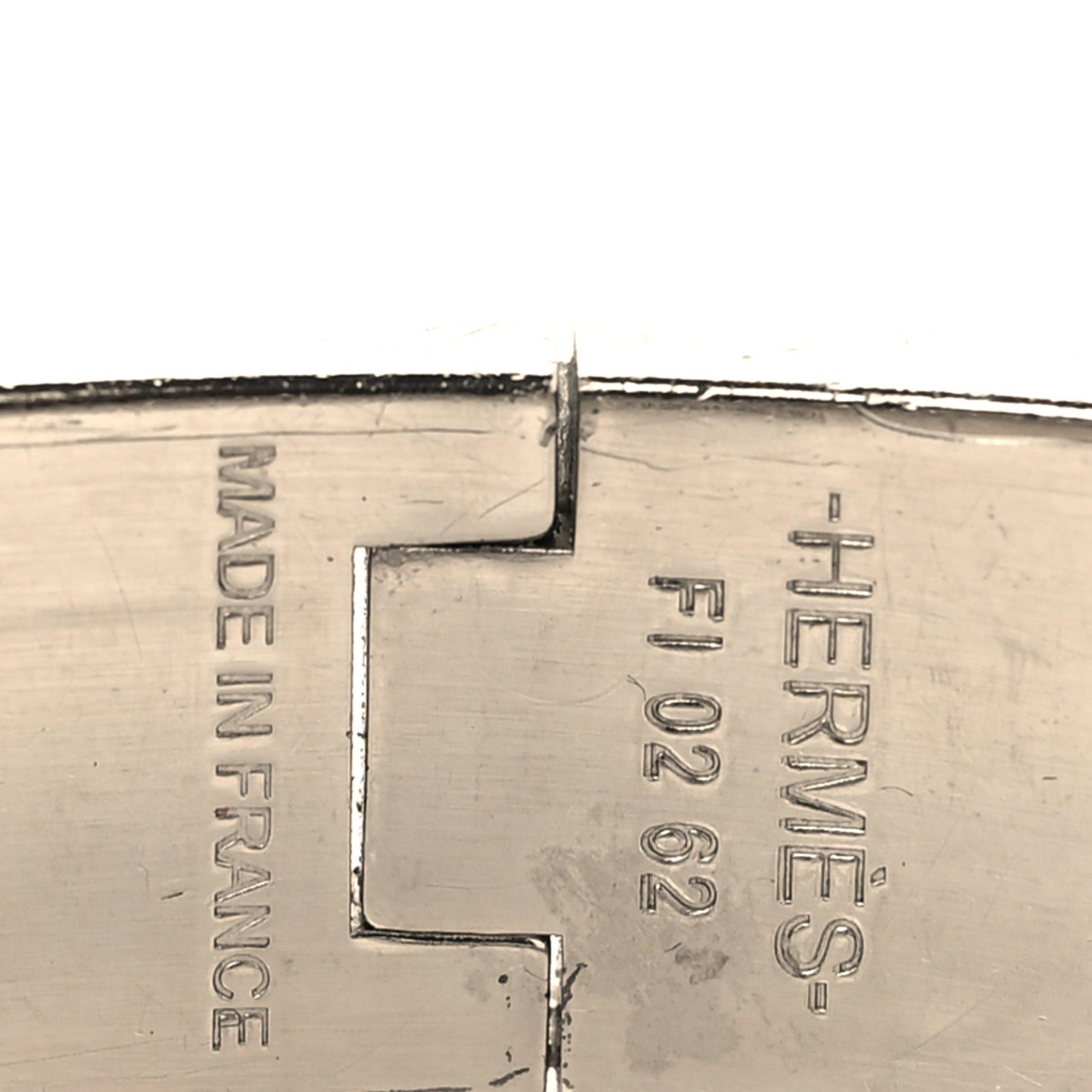 Hermes Enamel Narrow Clic Clac H Bracelet GM White 4 of 5