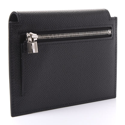 Hermes Epsom Kelly Pocket Compact Wallet Black 2 of 8