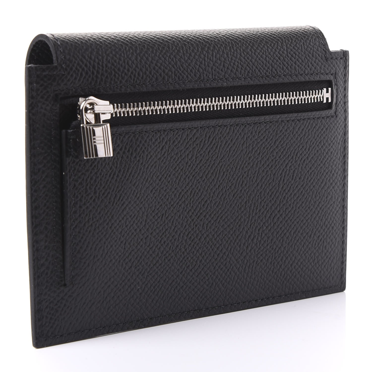 Hermes Epsom Kelly Pocket Compact Wallet Black 2 of 8