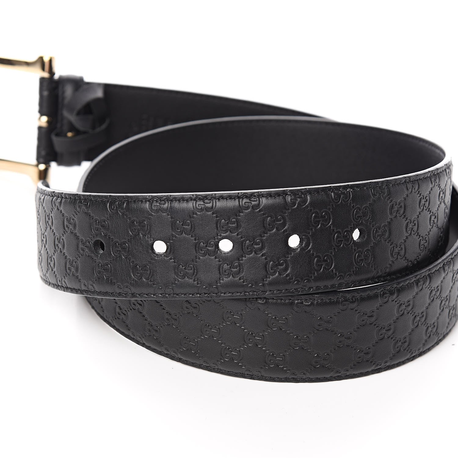 Gucci Soft Microguccissima Margaux Calfskin Belt 90 36 Black 5 of 6