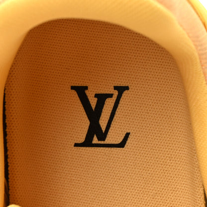 Louis Vuitton Grained Calfskin Womens LV Trainer Sneakers 39 Yellow 9 of 11
