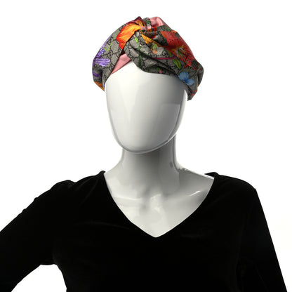 Gucci Silk Monogram Flora Print Headband Pink 2 of 6