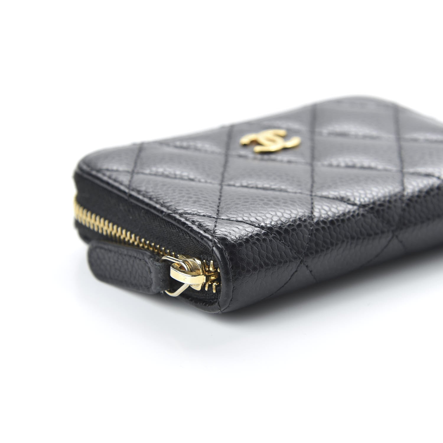 Chanel Caviar Quilted Zip Coin Purse Black 6 of 11