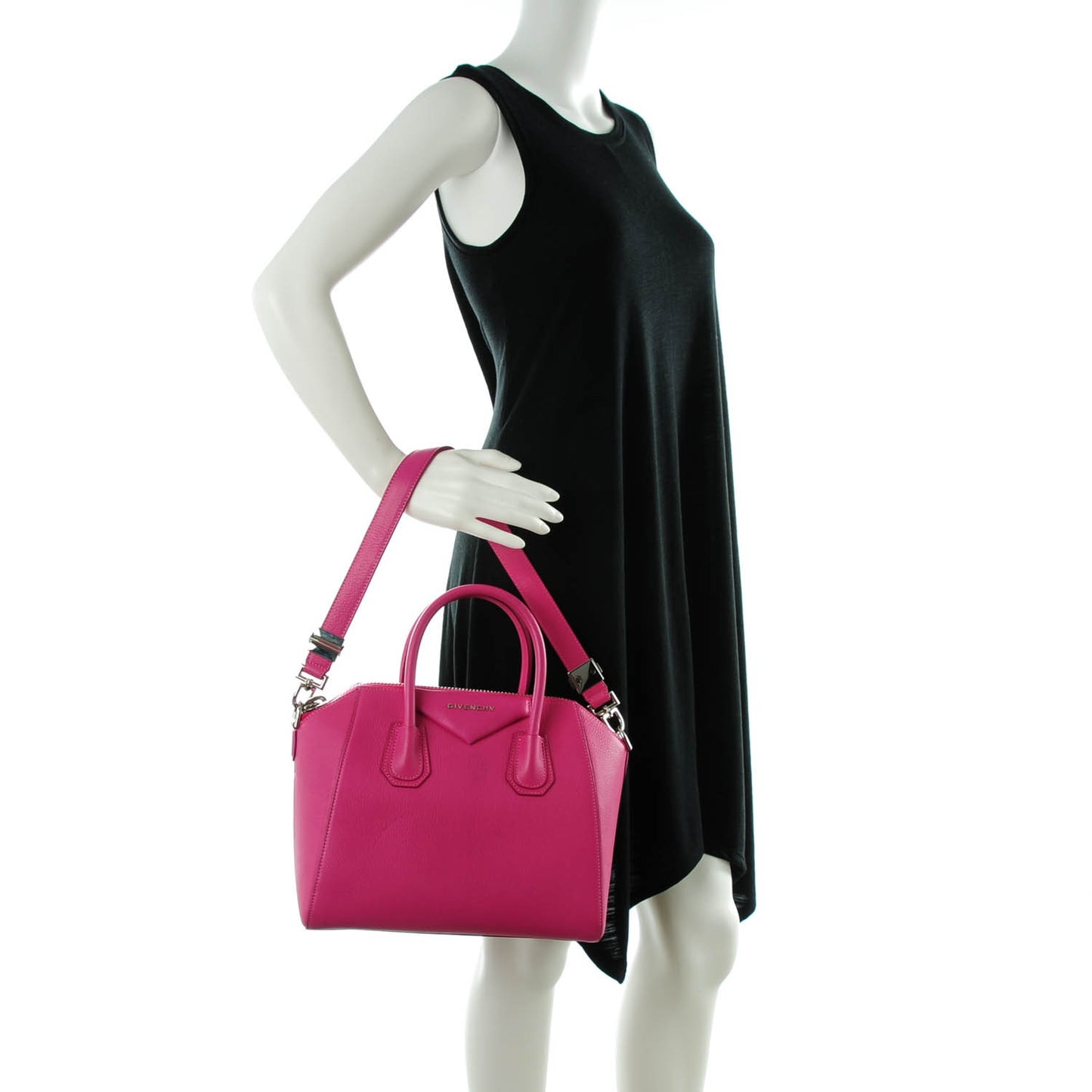 Sugar Goatskin Small Antigona Fuchsia