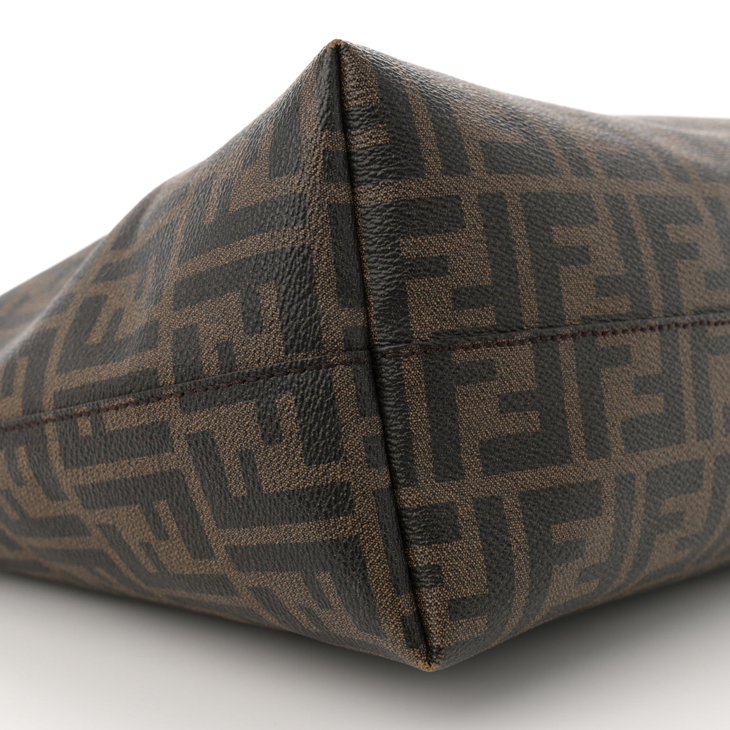 Fendi Zucca Spalmati Medium Roll Tote Tobacco Pavone 9 of 12