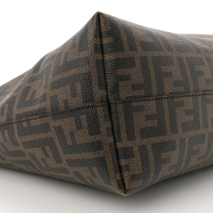 Fendi Zucca Spalmati Medium Roll Tote Tobacco Pavone 9 of 12