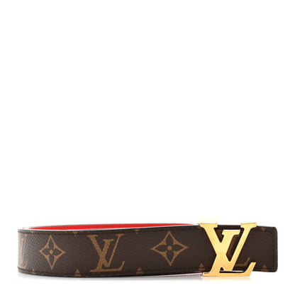 Louis Vuitton Monogram 30mm LV Initiales Reversible Belt 85 34 Coquelicot 1 of 8