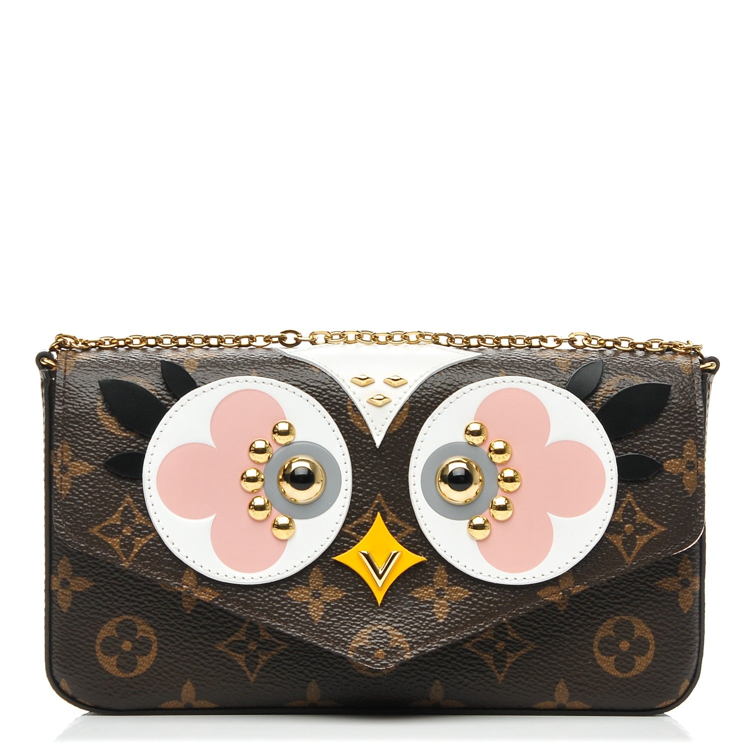 Louis Vuitton Monogram Lovely Birds Pochette Felicie Chain Wallet 1 of 7