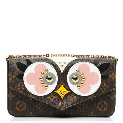 Louis Vuitton Monogram Lovely Birds Pochette Felicie Chain Wallet 1 of 7