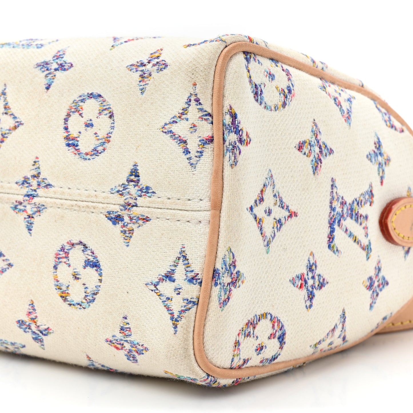 Monogram Jacquard Fabric Speedy Bandouliere 20 Multicolor Beige