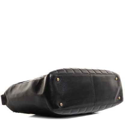 Chanel Lambskin Quilted Medium Chocolate Bar Shoulder Bag Black 4 of 7
