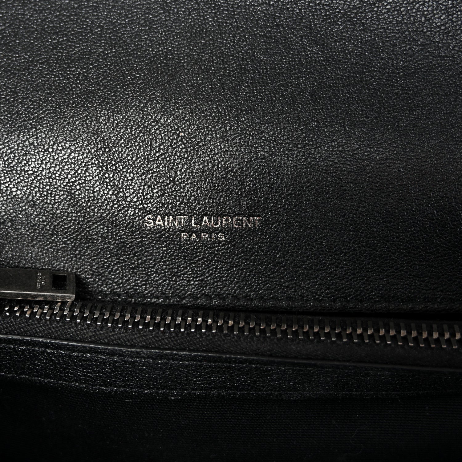 Saint Laurent Sheepskin Matelasse Chevron Monogram Medium College Bag Black 6 of 11