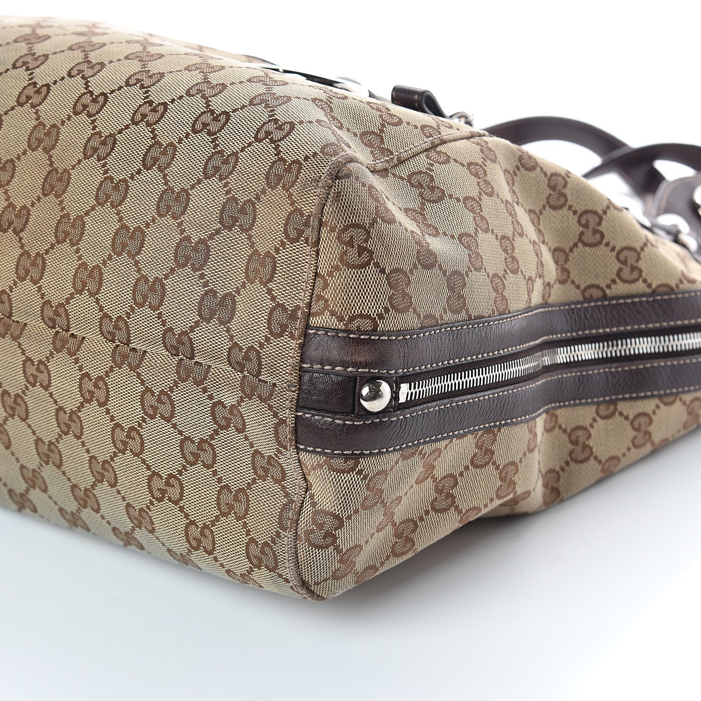 Monogram Large Icon Bit Tote Dark Brown