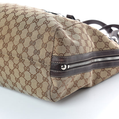 Gucci Monogram Large Icon Bit Tote Dark Brown 8 of 8