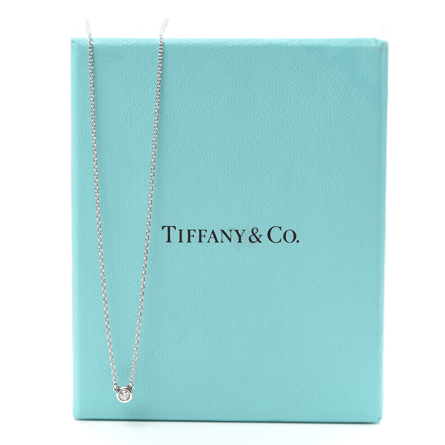 Tiffany Sterling Silver Diamond .05ct Elsa Peretti Diamonds by the Yard Pendant Necklace 7 of 7