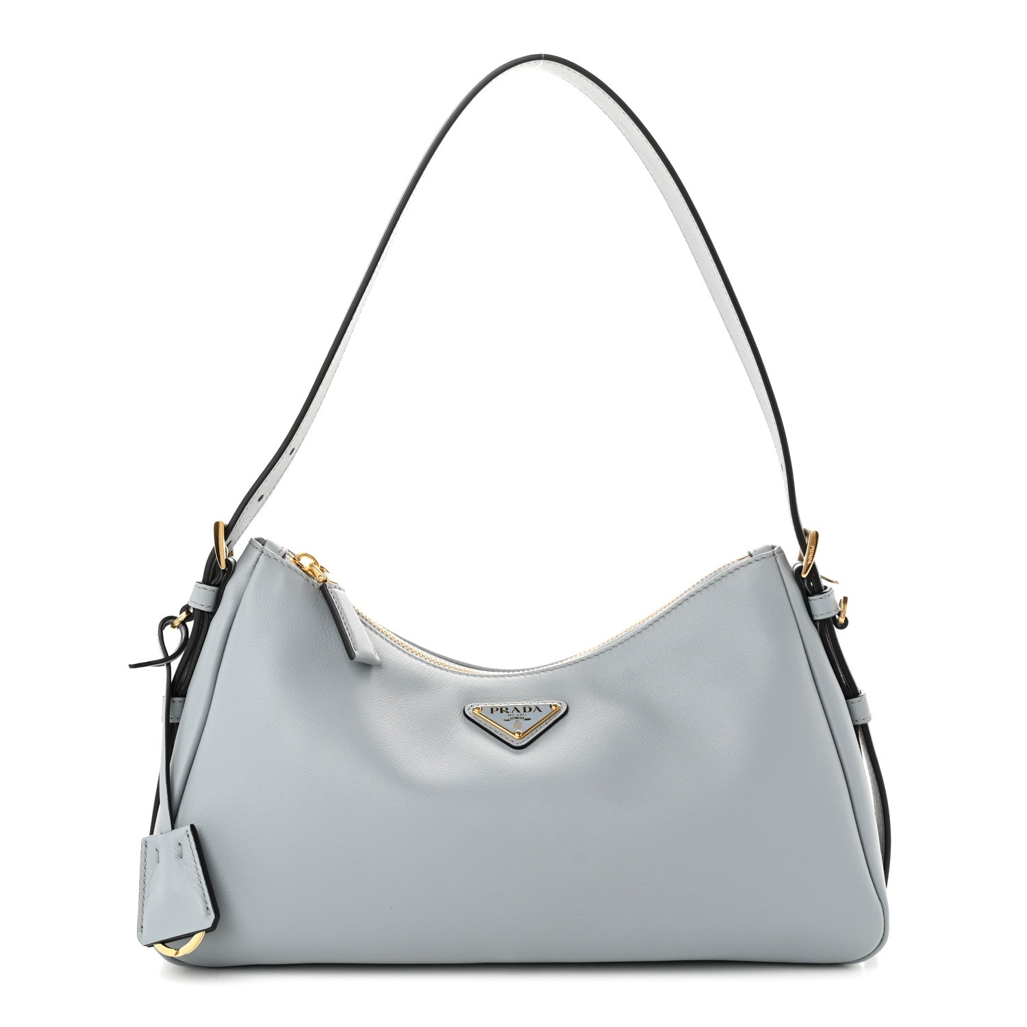 Prada Soft Calfskin Medium Aimee Shoulder Bag Opaline 1 of 10