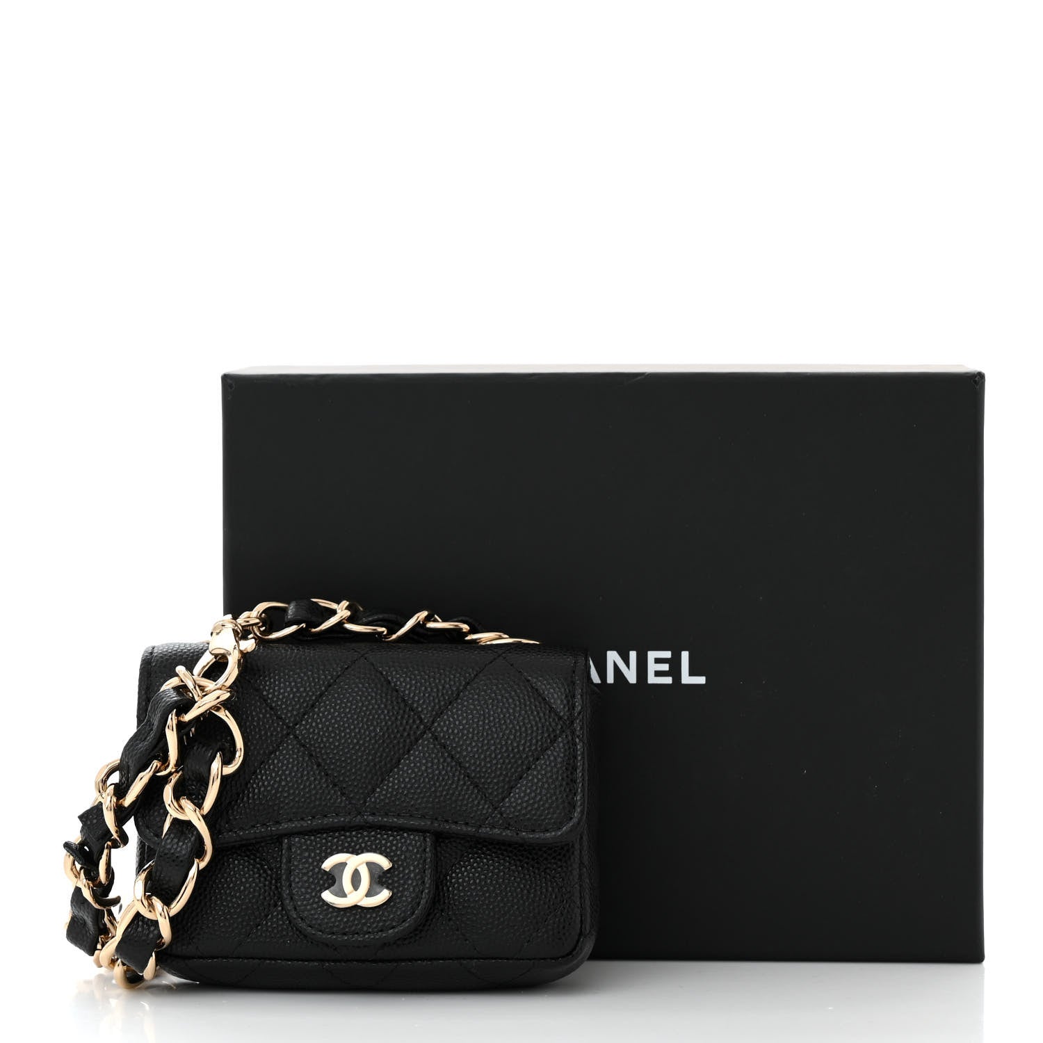 Chanel Caviar Quilted Mini Chain Belt Bag Black 12 of 12