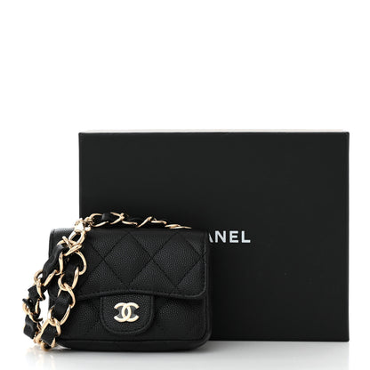Chanel Caviar Quilted Mini Chain Belt Bag Black 12 of 12