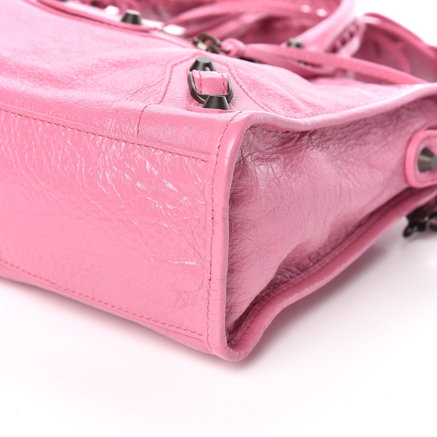 Agneau Classic Silver Hardware S City Rose Guimauve