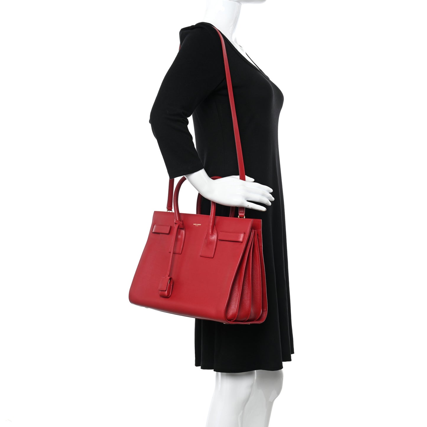 Calfskin Small Sac De Jour Lipstick Red