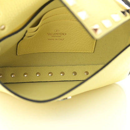 Valentino Garavani Grainy Calfskin Rockstud Crossbody Pouch Lime Sorbet 7 of 9