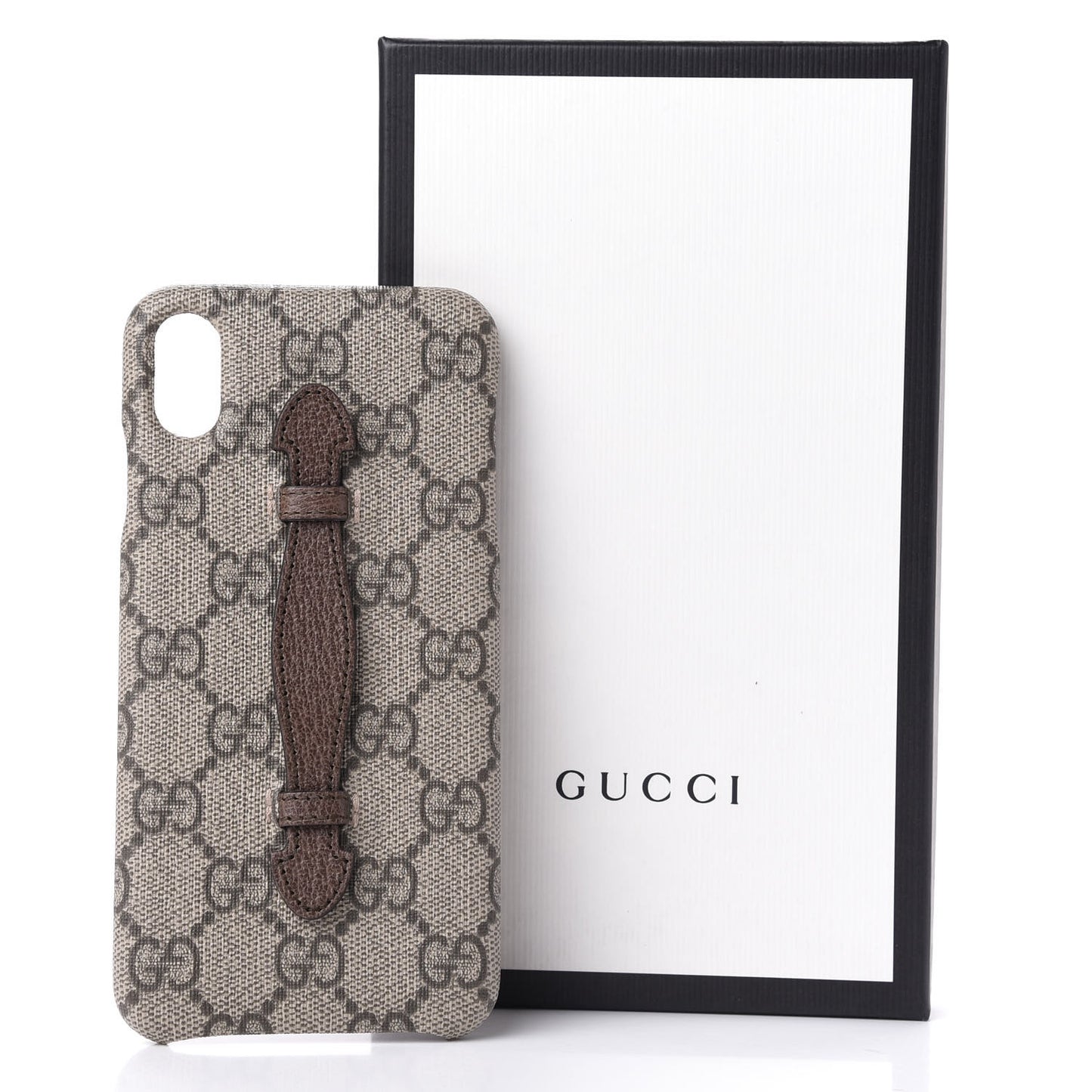 GG Supreme Monogram Top Handle iPhone XS Max Case Beige