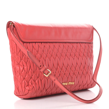 Miu Miu Nappa Matelasse Crystal Shoulder Bag Lacca 2 of 7