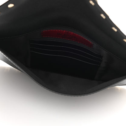 Valentino Garavani Vitello Medium Rockstud Envelope Flat Wristlet Pouch Black 5 of 6