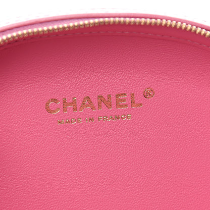 Chanel Calfskin Chevron Stitched Evening Bag Pink 6 of 10