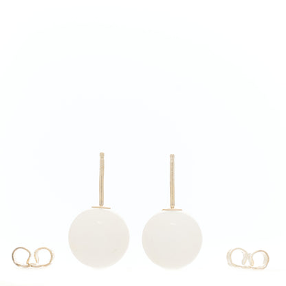 Tiffany Sterling Silver 10mm Dolomite Ball Earrings 2 of 3