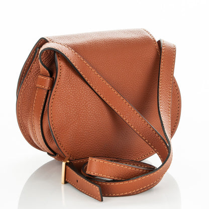 Chloe Calfskin Mini Marcie Round Crossbody Bag Tan 3 of 6