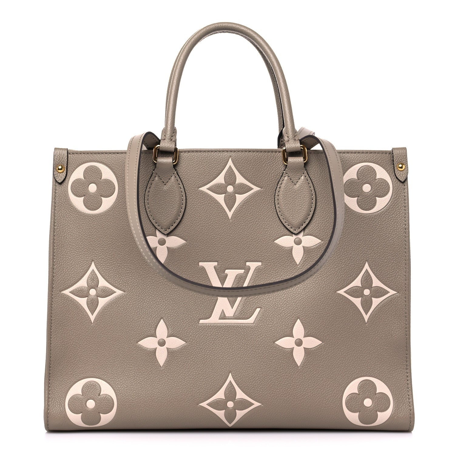 Louis Vuitton Empreinte Monogram Giant Onthego MM Tourterelle Creme 1 of 10