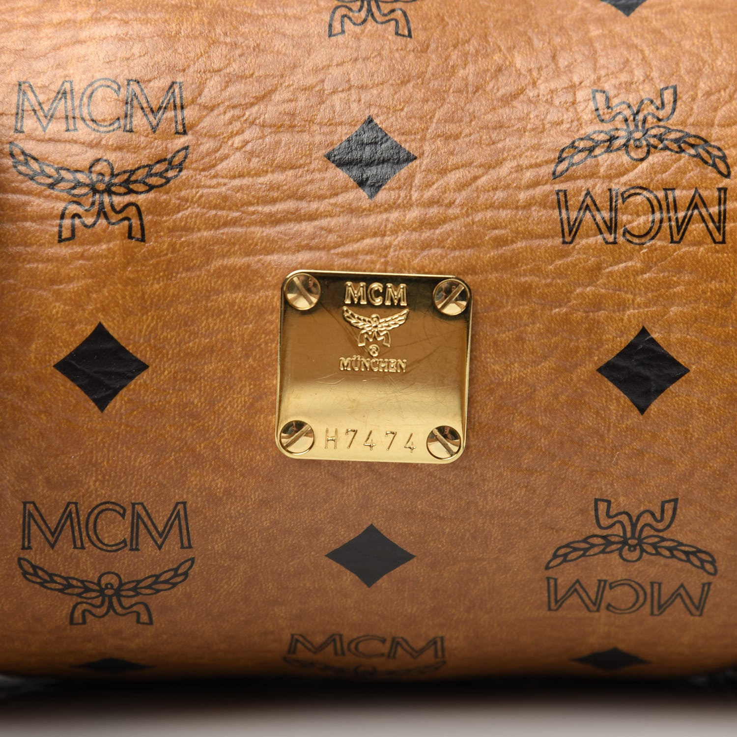 MCM Visetos Essential Barrel Bag Cognac 9 of 12