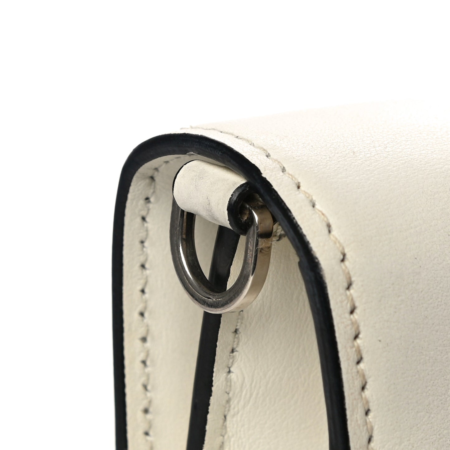 City Calf Plex Ribbon Bag White Black
