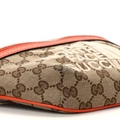 Gucci X THE NORTH FACE Monogram Textured Dollar Calfskin Embroidered Belt Bag Beige Ebony Mystic White Deep Orange 9 of 10
