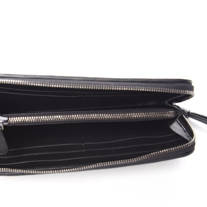 Bottega Veneta Nappa Intrecciato Half Zip Around Wallet Black 5 of 7