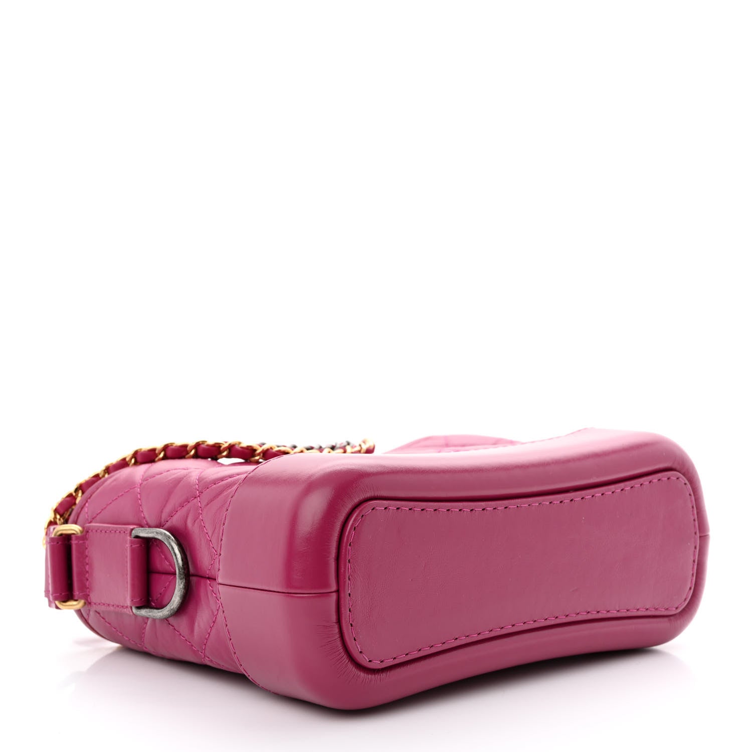 Chanel Aged Calfskin Quilted Small Gabrielle Hobo Fuchsia 4 of 10