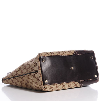 Gucci Monogram New Britt Medium Tote Brown 4 of 8